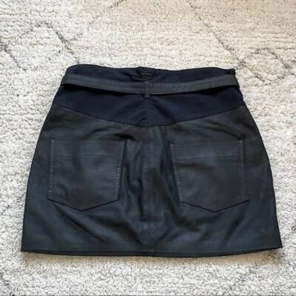 DIESEL Lamb Leather Mini Skirt Size 27 - Picture 9 of 12
